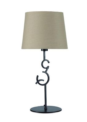 Inspired Lighting Argi Bordlampe 1 Lys E27 Stor med Taupe Shade Brun Oxid