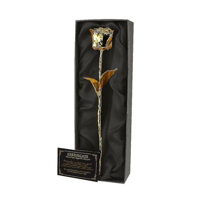 Kullattu eternity rose lahjapakkauksessa