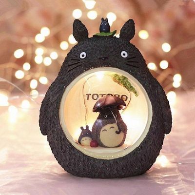 Totoro Night Light Bedside Night Lamp Söpö Kids Pöytävalaisin Huoneen sisustus Chirstmas Lahja