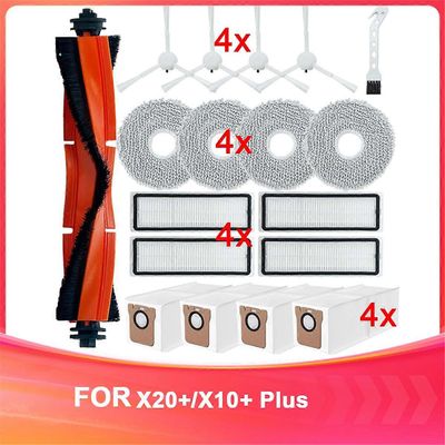 Xiaomi Robot Vacuum X20+ / X20 Plus -pölynimurin vaihto pääsivuharjan moppiliinasuodatin As Shown