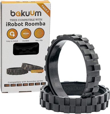 Hycy Dekk Hjul For Irobot Roomba 500 600 700 800 og 900-serien (stk 2 enheter) Laget i Spania Sklisikkert eksepsjonelt grep og enkel montering