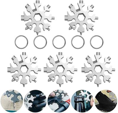 18-i-1 Multi-tool Card Compact Snefnug Tool Multi Instrument Snefnug Tool Sølv