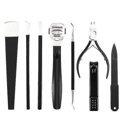 Mikasa 8pcs / sæt rustfrit stål Peeling Callus Pedicure Knife Professional Nail Clipper Set Pedicure Care Tool