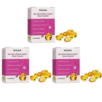 1/2/3 kpl emättimen hoitokapseleita naisille, mehiläisen myrkyn luonnolliset korjausemättimen kapselit, välittömät kutinaa lievittävät detox-tuotte...