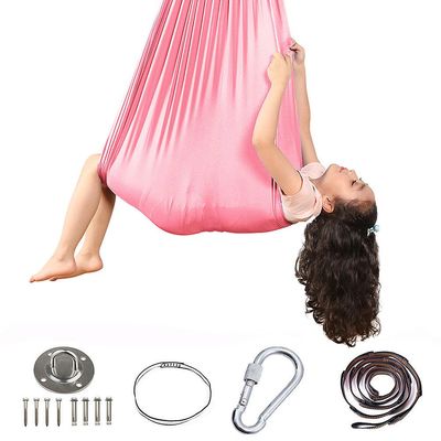 Sensorisk Swing Chair Hanging Seat Justerbar terapi Yoga Swing Barnas hengekøye Innendørs Utendørs Type 2 Pink