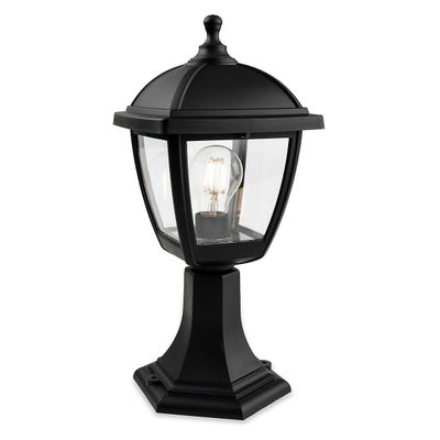 Firstlight Lighting Palma Udendørs Piedestal Light 4 Panel Sort IP44, E27