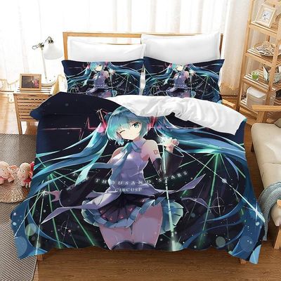 Heldv Anime vuodevaatteet pussilakana pehmeä mikrokuitu polyesteri pussilakana tyynyliinoilla - vuodevaatteet peitto 220*260cm