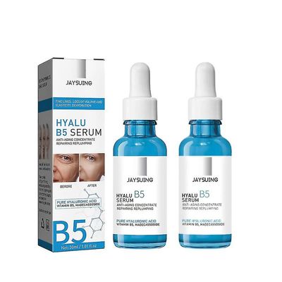 2 stk Ny Hyalu B5 Pure Hyaluronsyre Serum Trippel Anti-aging Konsentrat Reparasjon Essens, Replump Skin Glatt