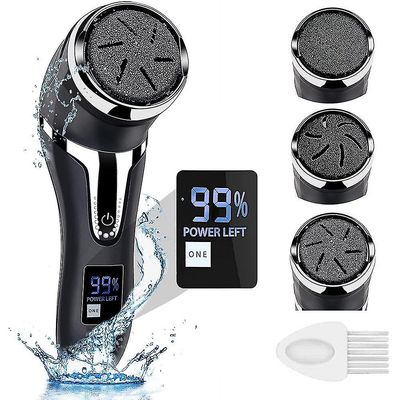 Foot Callus Remover, ladattava jalkatiedosto, 13 in 1 jalkahoito, jalkakaavin kuollut ihonpoistaja Sähköinen kantapääkaavin Musta