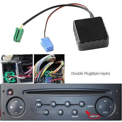 Bil Bluetooth lydadaptergrensesnitt Mini Iso 6pin&8pin For Renault 2005-2011 Modeller Stereo CD Host