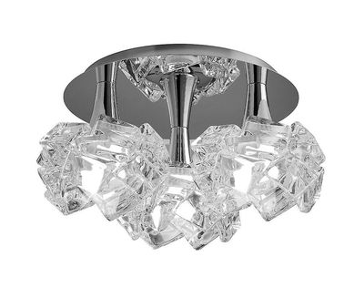 Inspired Lighting Artic Flush Loft 3 Lys E27 Runde Store, Poleret Krom