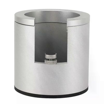 Portafilter-pidike Tamper Stand Alumiiniseoksesta valmistettu tiivistysaseman pohja Säädettävissä Portafilter-kahvinkeittimen lisävarusteelle Hopea