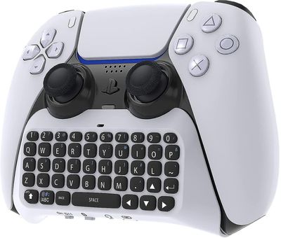Suren Trådløst controllertastatur til Ps5, Bluetooth 3.0 bærbar mini gamepad chatpad med indbygget speak