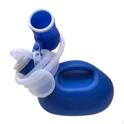 Miesten pisuaaripullo Pee 2000 ml virtsasäiliö uudelleenkäytettävä 59,06 tuuman pitkä letku sininen