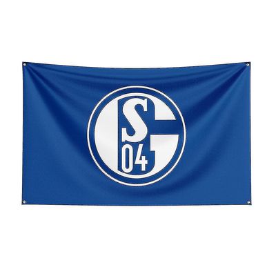Født Pretty 3x5 FC Schalke 04 Flag Polyester Trykt Racing Sport Banner For Dekor E 60 x 90cm