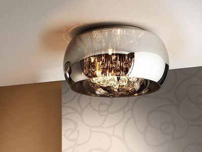 Schuller Lighting Argos 5 Lys Crystal Flush Loft Light Chrome, Spejl, G9