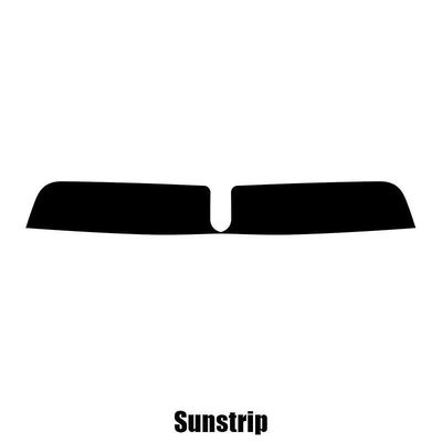 Window-Tint Sun Strip til Jaguar XJ 4-Dørs Salon - 2003 til 2008 pre-cut sunstrip 5% limo sort