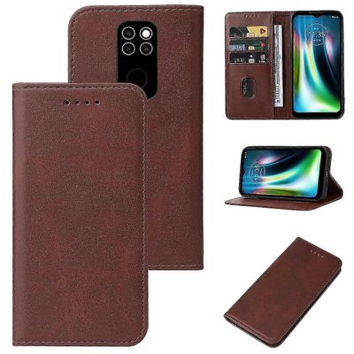 Nahkakotelo Motorola Moto Defy 2021: lle Motorola Moto Defy 2021: lle Ruskea