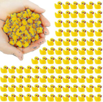 200kpl Mini Yellow Ducks Ankanpoikien Tiny Duckies Garden Landscape Aquarium Dollhouse Ruukkukasvit koristelu 7color WG Sininen 100 PCS