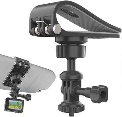 Unbrand Urheilukamera auton aurinkosuojateline, pikakiinnike aurinkosuojateline urheilukameroille, 1/4 tuuman käyttöliittymään urheilukamera Musta
