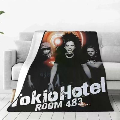 Kerota Huone 483 Tokio Hotel Neulotut peitot Fleece Throw peitot Koti Sohva Painettu Kevyet päiväpeitot 125x100cm