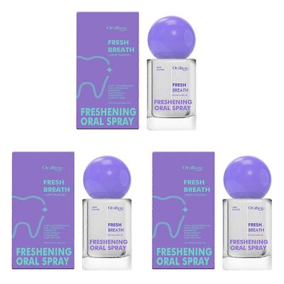Probioottinen suusuihke pitkäkestoiseen raikkauteen, alkoholiton oraalisuihke probiooteilla hengityksen hoitoon, edistää suun terveyttä 3pcs