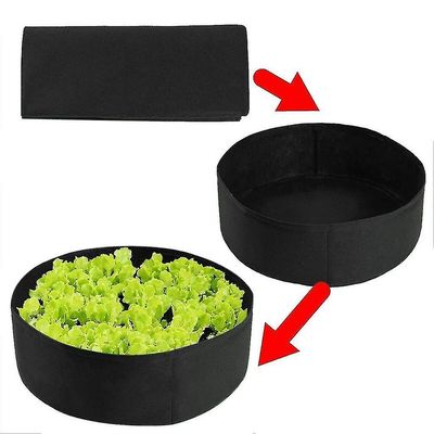 Rund plantning Container Have Blomst Grøntsagsplante Voksende Poser sort 90 x 30cm