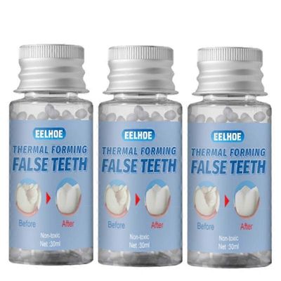 3kpl väliaikainen hartsihampaiden korjausliima muotoiltava väärä hampaiden aukot täyttö kiinteä liima väärennettyjen hampaiden korjausliima turvall...
