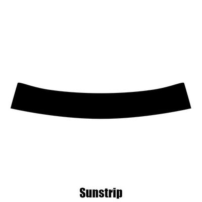Window-Tint Sun Strip for Jeep Grand Cherokee - 1999 til 2004 pre-cut sunstrip 5% limo sort