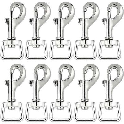20kpl napsautuskoukut koiran talutushihnan kauluksen linkittämiseen, raskaaseen käyttöön kääntyvä lukko silmäsoljen liipaisinpidike P: lle hopea