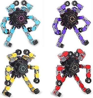AIR Finger hånd spinning top fokus legetøj med transformable deformation kæde mekanisk spiral twister (4PC)