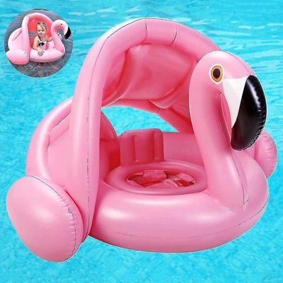 Flamingo Vauvan uimarengas Vauvan uima-allas Uima-allas Uima-allas Rengas aurinkovarjolla - puhallettava uimarengas lapsille 6 kuukautta - 48 kuuka...