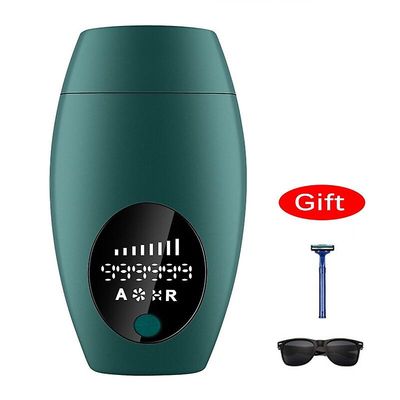 600000 Flash Professional Permanent IPL Laser Depilator LCD Laser Hårfjerning Photoepilator Kvinder Smertefri HårFjerner Machine grøn EU PLUG