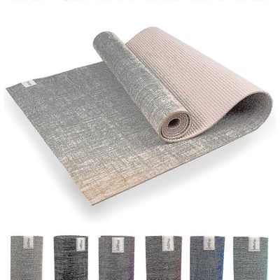 Myga Juuttijoogamatto - liukumaton harjoitusmatto joogaan, pilatekseen ja kuntoiluun - Monikäyttöinen matto kantohihnalla matkustamiseen - Aqua Val...