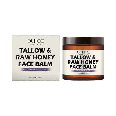 Naudantali iholle, 100 % luonnollinen naudantali kasvoille, luomu ruoholla ruokitun naudantalin ja hunajabalsami, naudantalin kasvovoide halkeileva...