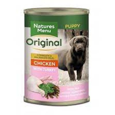 Natures Menu Natures Meny Junior Dog Wet Food Kylling og Tyrkia 4 x 400g