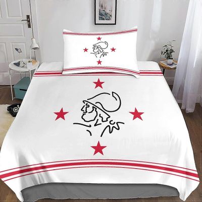 Kerota Ajax-logo vuodevaatteet pussilakanasetti jalkapallokuvio urheilukappaleet mikrokuituliinavaatteet sopivat pojille ja tytöille sinkku Single1...