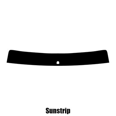 Window-Tint Sun Strip til Jeep Compass - 2007 til 2016 pre-cut sunstrip 5% limo sort
