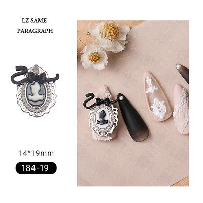 Manicure Zircon smykker Pearl Luksus Palace Mørk barok neglebjørn Dekoration 18419