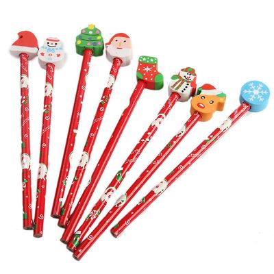 12 stk Kids Blyanter Tre studenter Blyant Christmas School Blyant Kids Santa Pencil