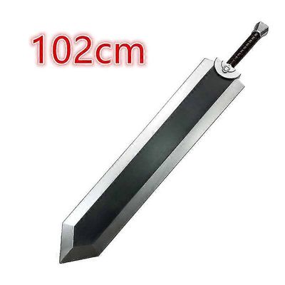 Anime 102cm Berserk Cosplay Guts Dragon Chopping Sword Prop Black Great Sword Weapon Role Play Gift Safety Pu Sword F