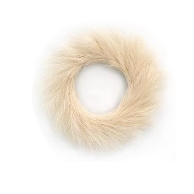 Kunstig Pampas Gresskrans, 22inch Faux Pampas Grass Decor Boho Dekorasjon (beige)