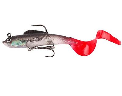 Handuo T-tail Pakke Bly Fisk Soft Bait Fake Bait Capuchin Bionic Bait grå