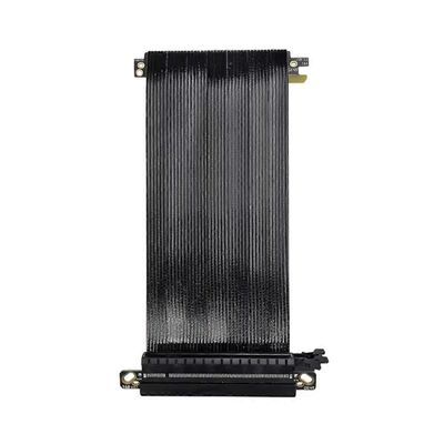 Ultra PCIe 5.0 x16 nousukaapeli RTX5080 RTX4090 hopeoitu suojattu käänteinen pystykiinnike IT:lle Musta