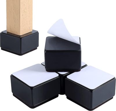 Bed Risers Møbler Stigerør Legg 2 tommers høyde, solid stål støtter 10000 pounds, bord stigerør, stol eller sofa riser, sett med 4 møbler stigerør