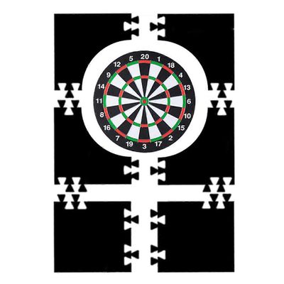 Tikkataulun seinäsuoja, taulurengas vakiokokoisille tikkatauluille Black