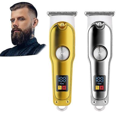 Coosilo Hår Clippers Trimmere Mænd Professionel Trådløs Clippers sølv