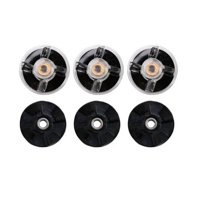 6 basisgir og reservedeler for bladgir, kompatible for Magic MB1001 250W blendere Svart gjennomsiktig