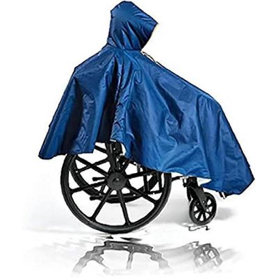Raskas pyörätuoliponcho uudelleenkäytettävä täysin vedenpitävä etuhupun peitto vetoketjullinen pyörätuoliviitta di