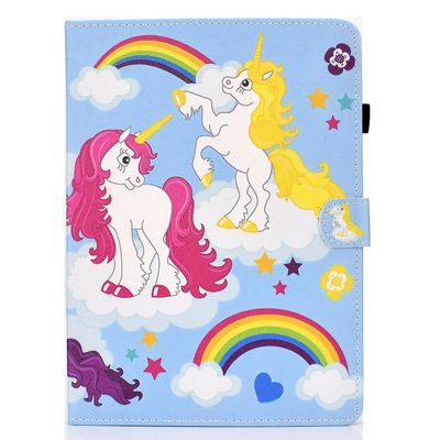 Sag til Samsung Galaxy Tab S6 Lite Cover Med Auto Sleep / wake Mønster Magnetisk - Color Unicorn